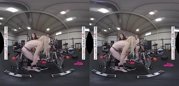  VR GROUP SEX IN THE GYM WITH DOLLY LEIGH, EMILY WILLIS & EMMA STARLETTO